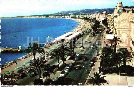 Cote D'Azur - Nice - La Promenade des Anglais et la Baie des Anges - seaside promenade - 1962 - France - used - JH Postcards