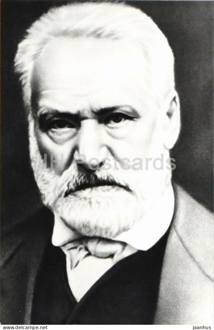 Victor Hugo - French writer portrait - literature - 1979 - Russia - USSR - unused - JH Postcards