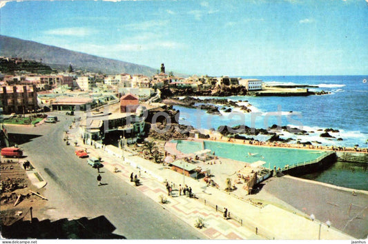 Puerto De La Cruz - Tenerife - Paseo de Colon y Piscina San Telmo - Columbus Promenade - 2047 - 1960 - Spain - used - JH Postcards