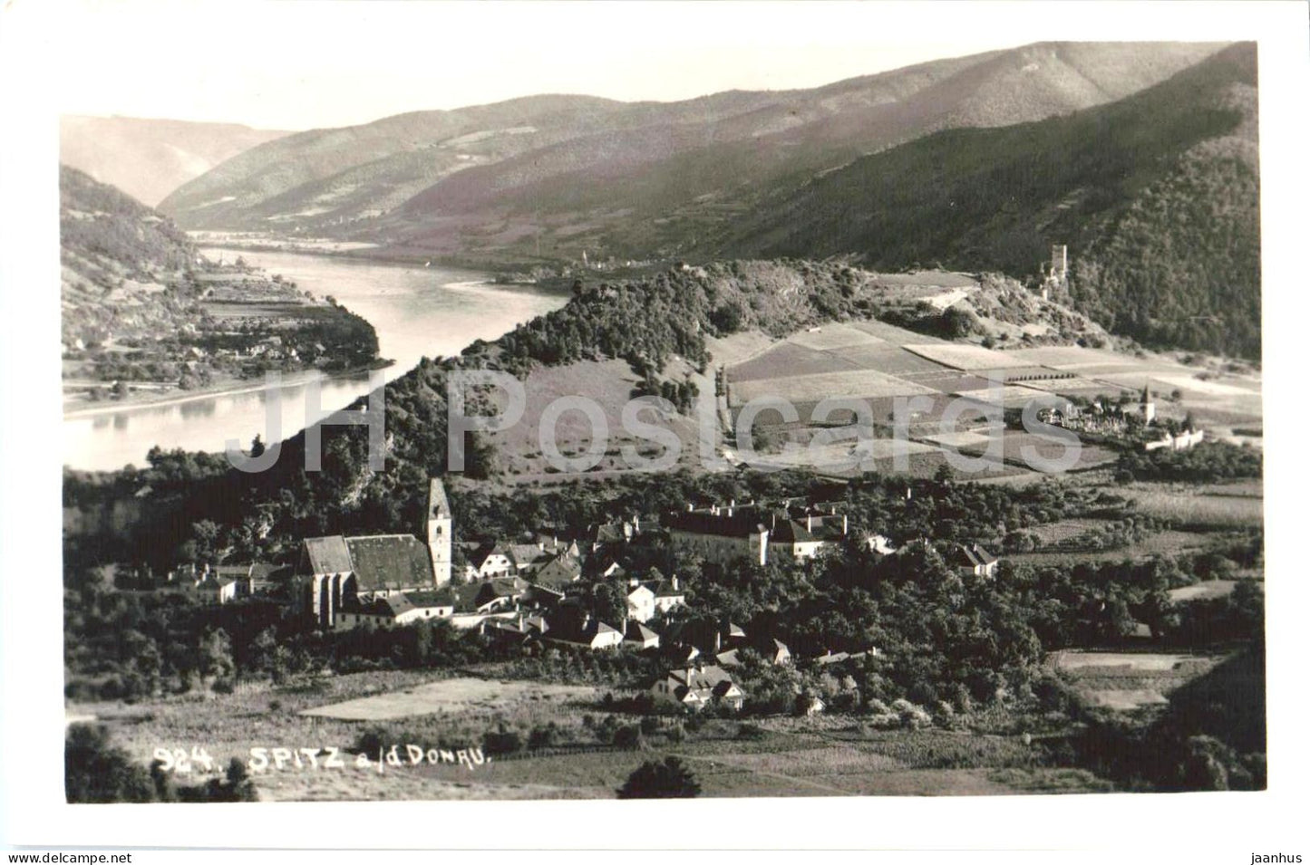 Spitz a. d. Donau - Gesamtansicht - general view  river - village - hills - 65045 - old postcard - 1939 - Austria - used - JH Postcards