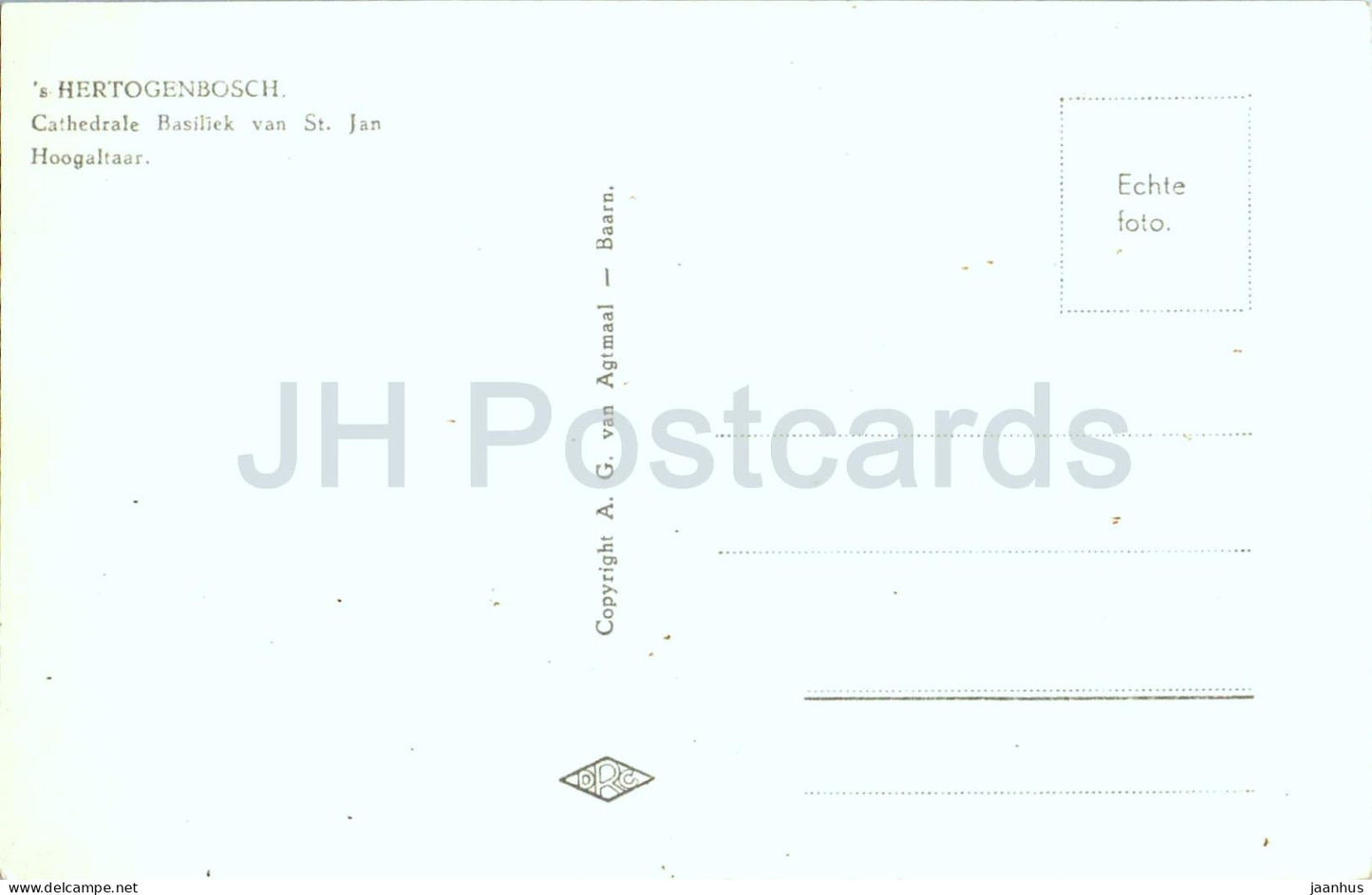 s Hertogenbosch Cathedrale Basiliek van St Jan - St John Cathedral - altar - old postcard - Netherlands - unused