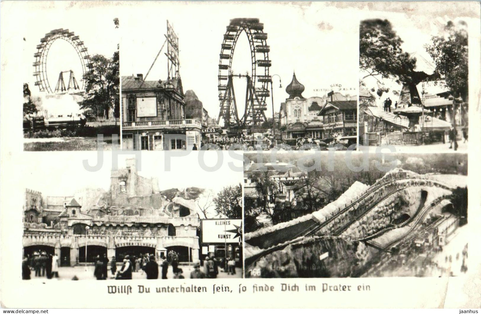 Wien - Vienna - Willst Du unterhalten sein so finde Dich im Prater ein - 13547- old postcard - 1942 - Austria - used - JH Postcards