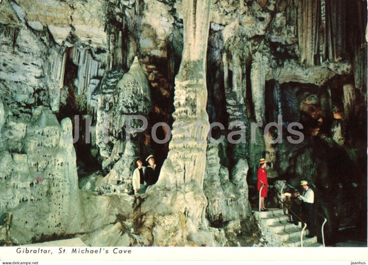 Gibraltar - St. Michael’s Cave - cave interior - stalactites - stalagmites - 20 - Gibraltar - unused - JH Postcards