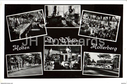 De Wielen - Holten Holterberg - cafe restaurant interior - multiview - old postcard - 1960s - Netherlands - used - JH Postcards