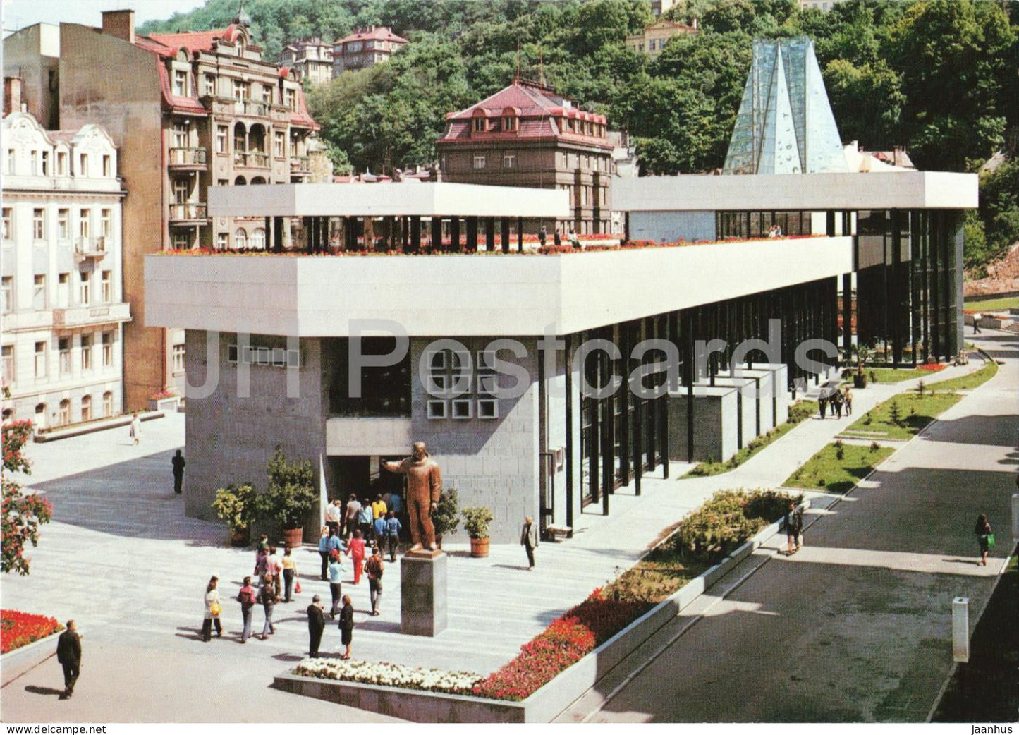 Karlovy Vary - Yuri Gagarin Colonnade - modern architecture - Czech Republic - Czechoslovakia - unused - JH Postcards