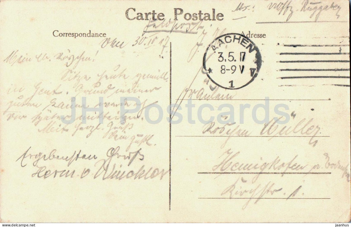 Gand - Gent - Statue Van Artevelde et Vooruit - Artevelde monument - Feldpost - old postcard - 1917 - Belgium - used