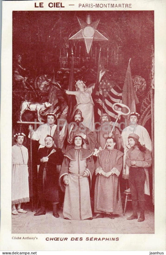 Paris Le Ciel Montmartre - Choeur des Seraphins - cabaret - old postcard - France - unused - JH Postcards