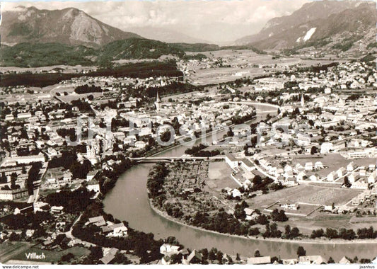 Villach - city panorama - river - Alps - multiview - 1961 - Austria - used - JH Postcards