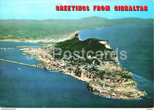Gibraltar - Aerial view of Rock - C 6 - 1993 - Gibraltar - used - JH Postcards