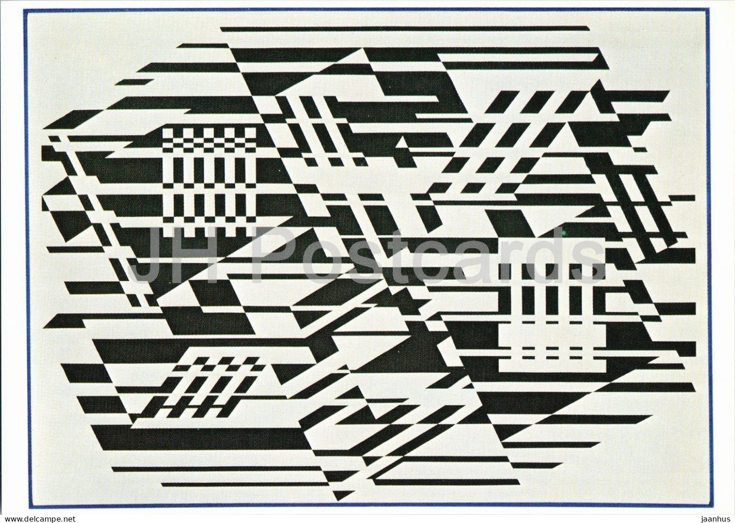 painting by Victor Vasarely - Composition AFA II - Komposition AFA II - french art - 1974 - Germany - unused - JH Postcards