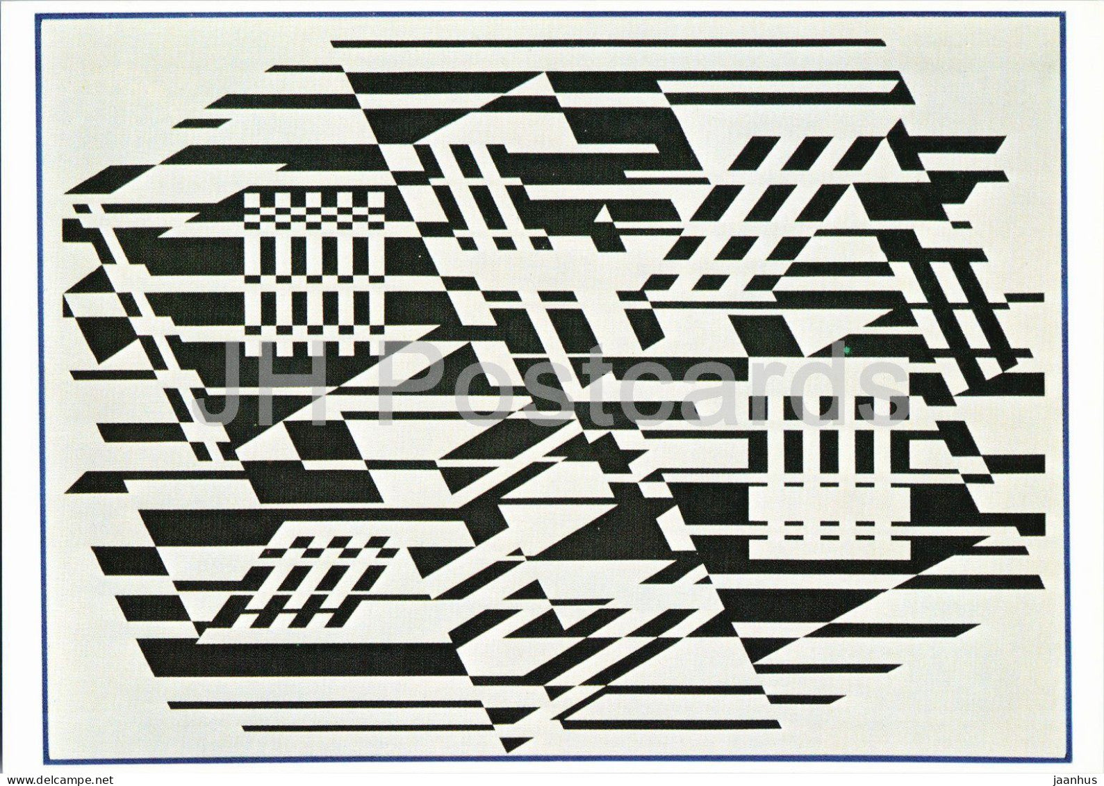 painting by Victor Vasarely - Composition AFA II - Komposition AFA II - french art - 1974 - Germany - unused - JH Postcards