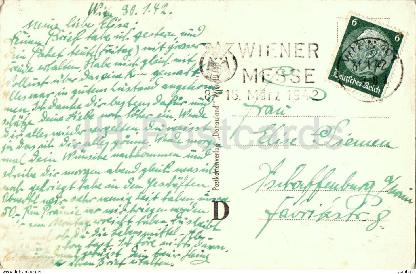 Vienne - Graben m. Pestsaule - Voiture ancienne - N° 1342 - Carte postale ancienne - 1942 - Autriche - Occasion 