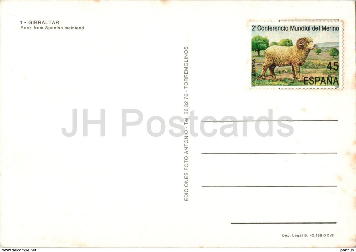 Gibraltar - Rock from Spanish mainland - 1 - Gibraltar - unused