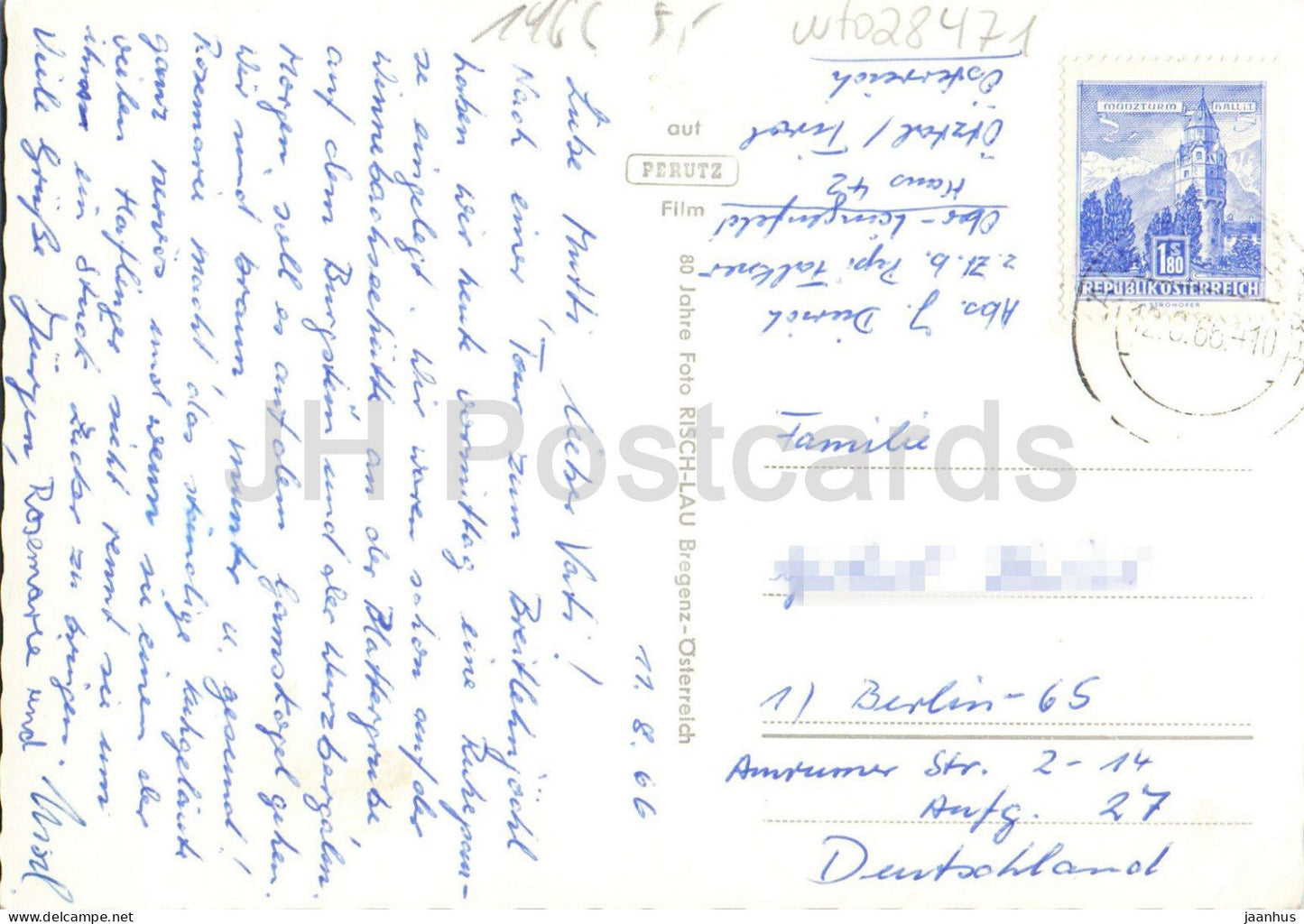 Langenfeld i. Ötztal - Tirol geg. Sulztal u. Gaislehnerkogel 3216 m - Alpen - 19280 - 1966 - Österreich - genutzt 