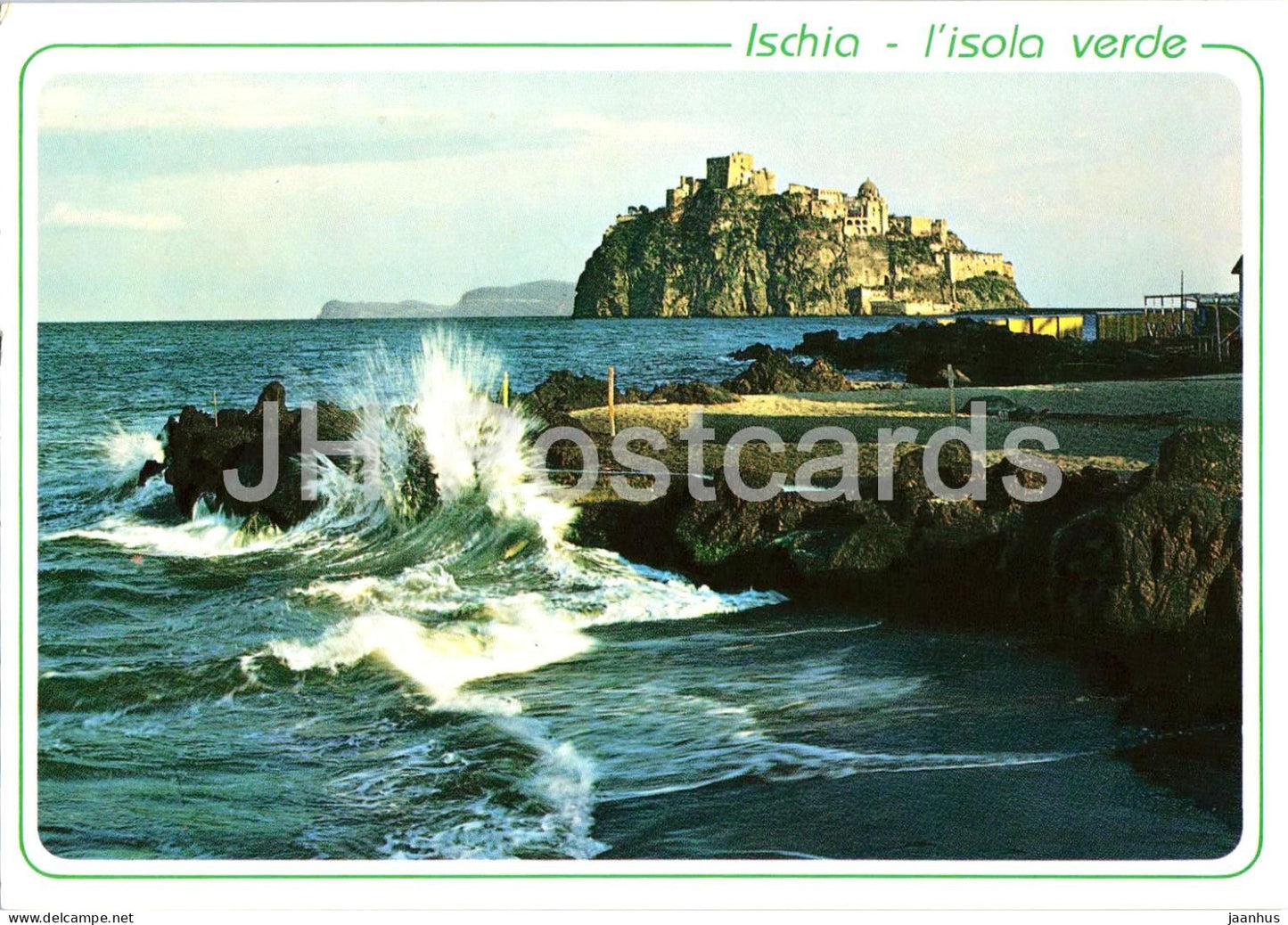 Ischia - L’isola verde - The green island - rocky coast - castle - sea - 31 - 1996 - Italy - used - JH Postcards