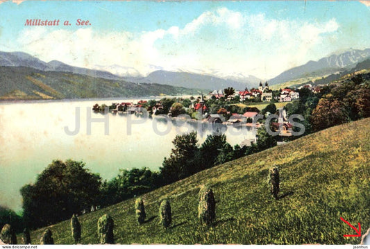 Millstatt a. See - village - lake - mountains - 1912 - Austria - used - JH Postcards