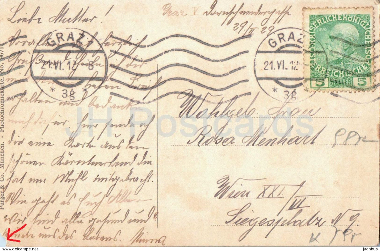 Millstatt a. See – village – lac – montagnes – 1912 – Autriche – d'occasion 