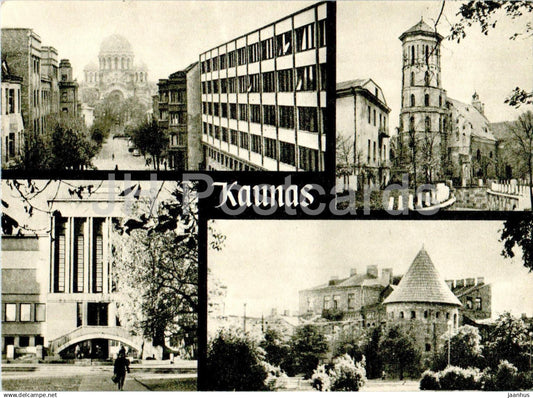 Kaunas - Statuary and Stained Glass Gallery - Vytautas church - State Museum of History - Lithuania USSR - unused - JH Postcards