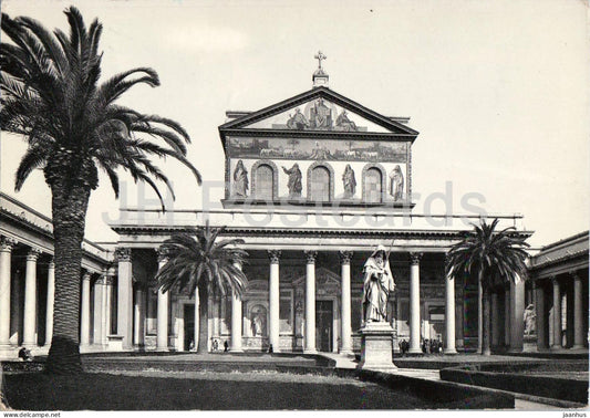 Roma - Rome - Basilica di S. Paolo - Basilica of St. Paul - cathedral - church - 1141 - 1968 - Italy - used - JH Postcards