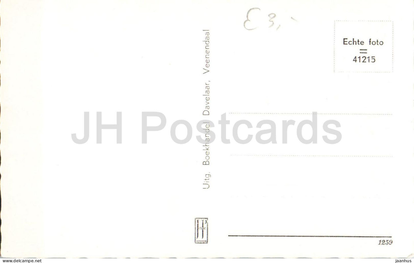 Veenendaal - Prins Bernhardlaan - church - street view - old postcard - 1259 - 1950s - Netherlands - unused