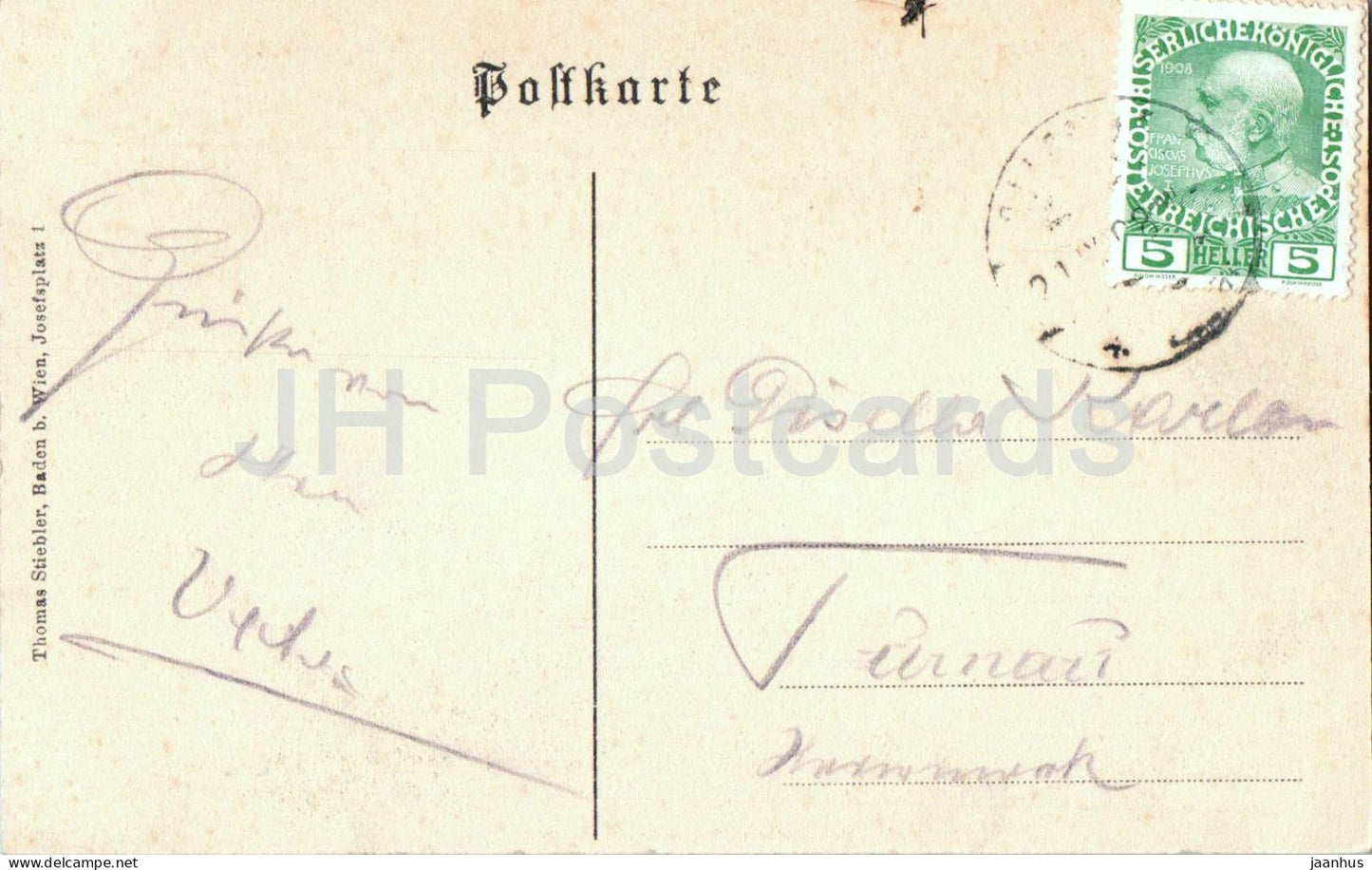 Gruss aus Mayerling - Kapelle u. Kloster - chapelle - carte postale ancienne - 1908 - Autriche - utilisé 