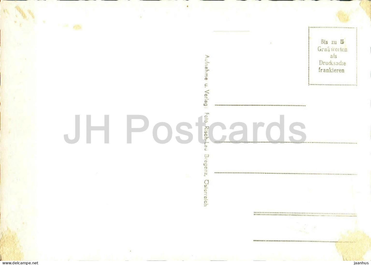Burserberg mit Blick auf Bludenz - alpine village - Vorarlberg - mountains - Alps - 7629 - old postcard - Austria - used