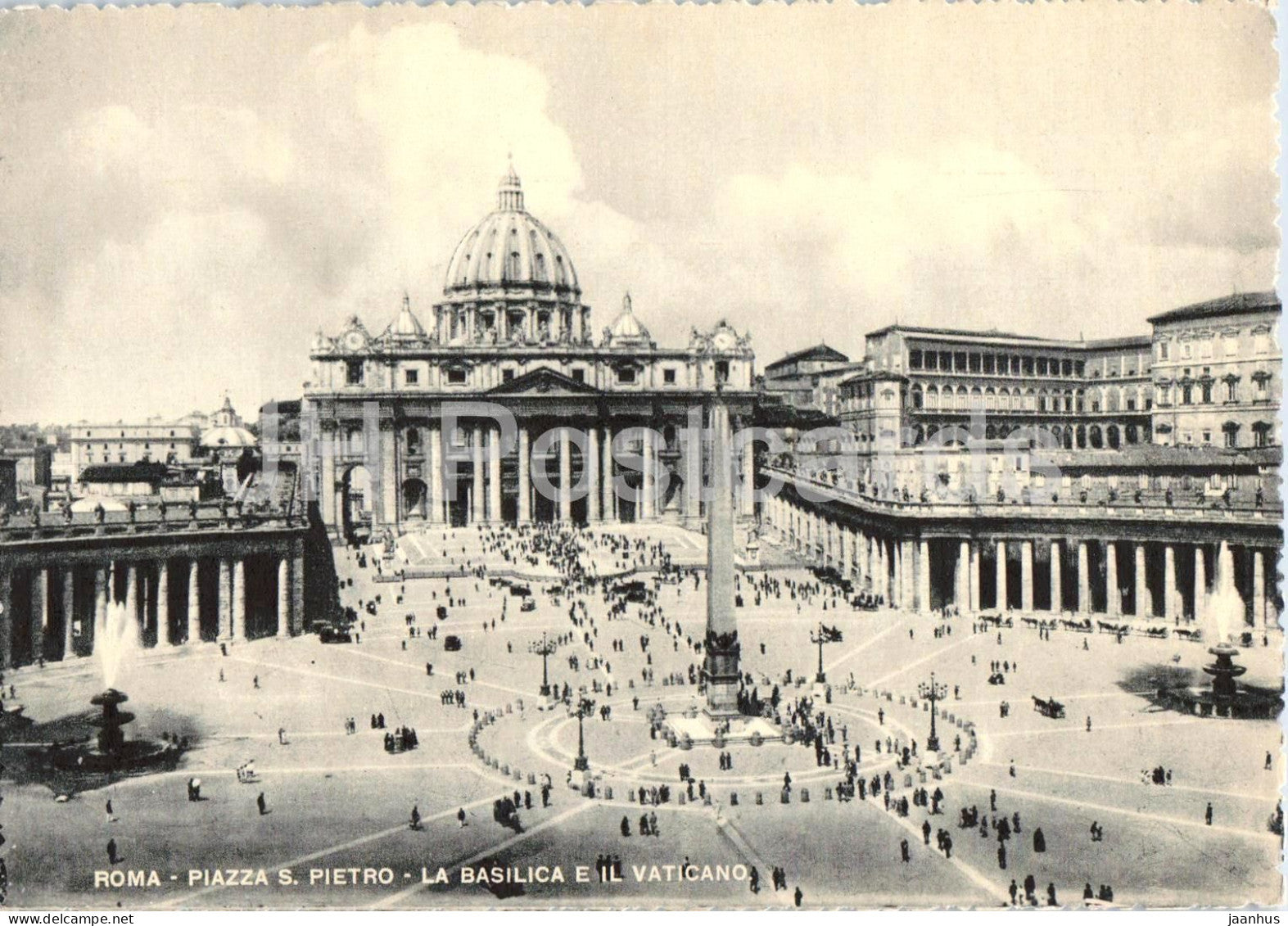 Roma - Rome - Piazza San Pietro - la Basilica - Vatican - Basilica - cathedral - 1 - old postcard - Italy - unused - JH Postcards
