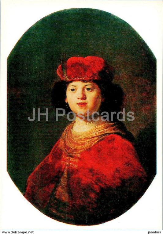 painting by Rembrandt - Portrait of a Boy - Dutch art - 1981 - Russia USSR - unused - JH Postcards