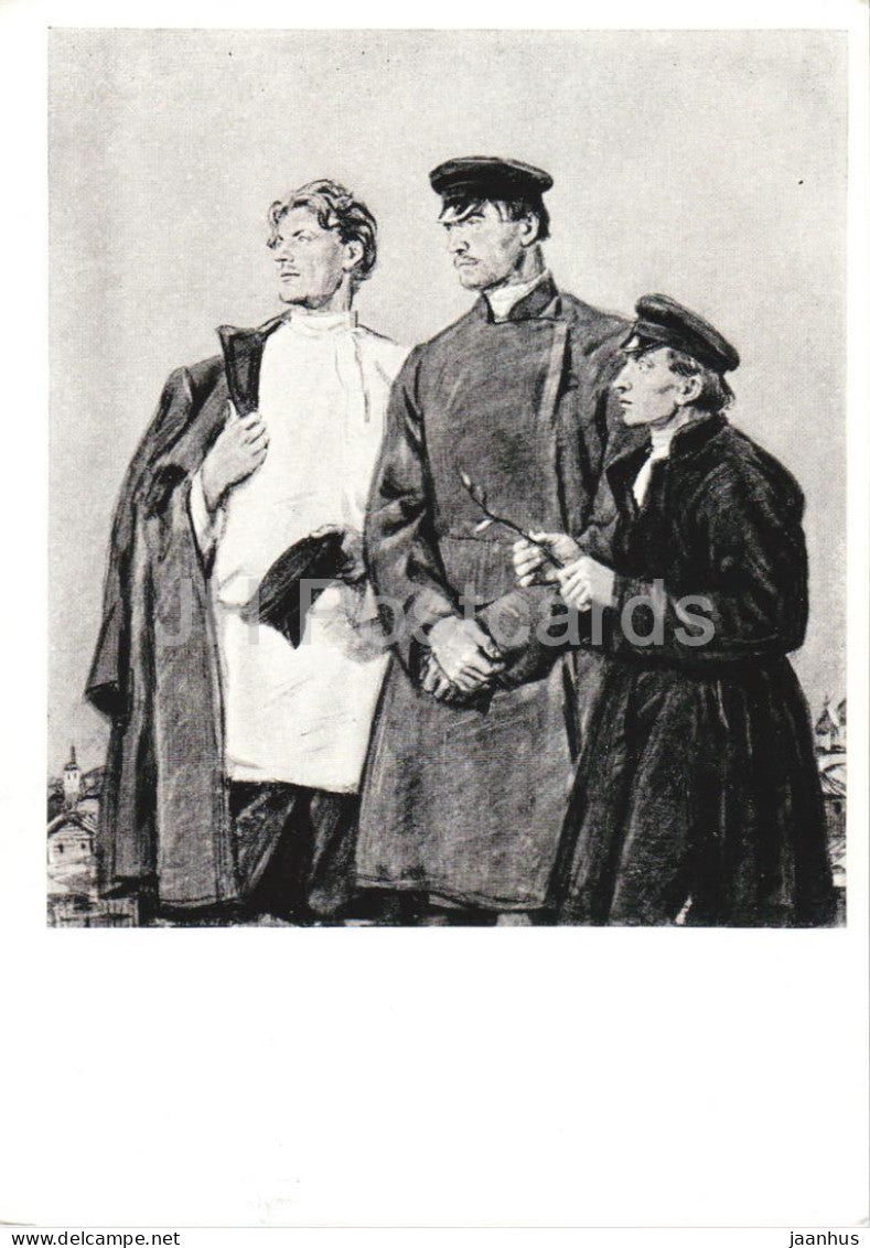 The Artamonov Business by M. Gorky - Aleksei Petr and Nikita - illustration - 1960 - Russia USSR - unused - JH Postcards