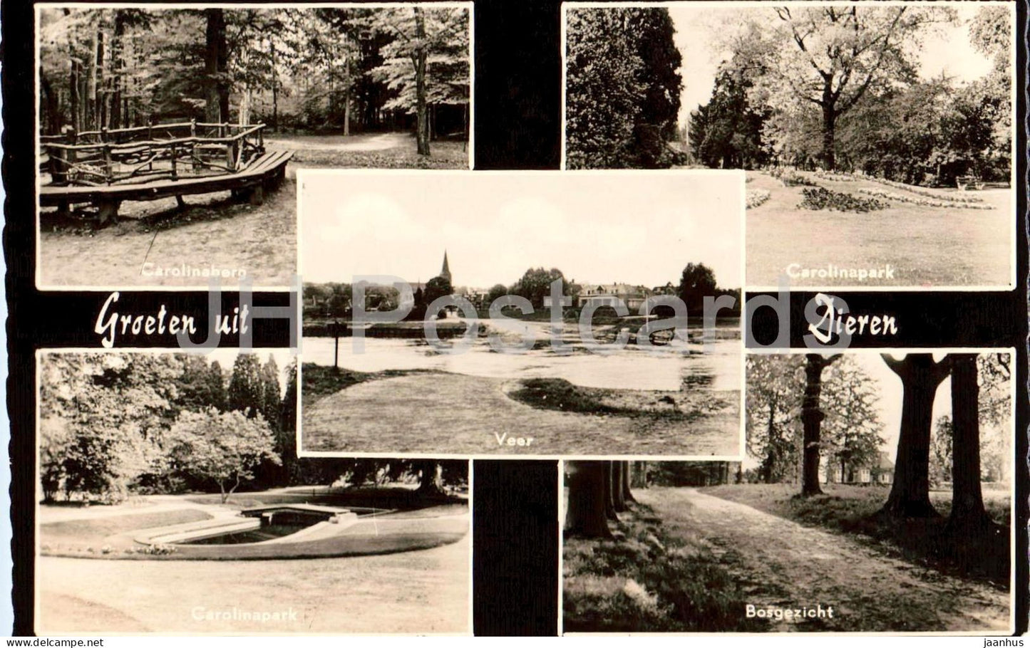 Groeten uit Dieren - Greetings - Carolinaberg - Carolinapark - old postcard - 1958 - Netherlands - used - JH Postcards