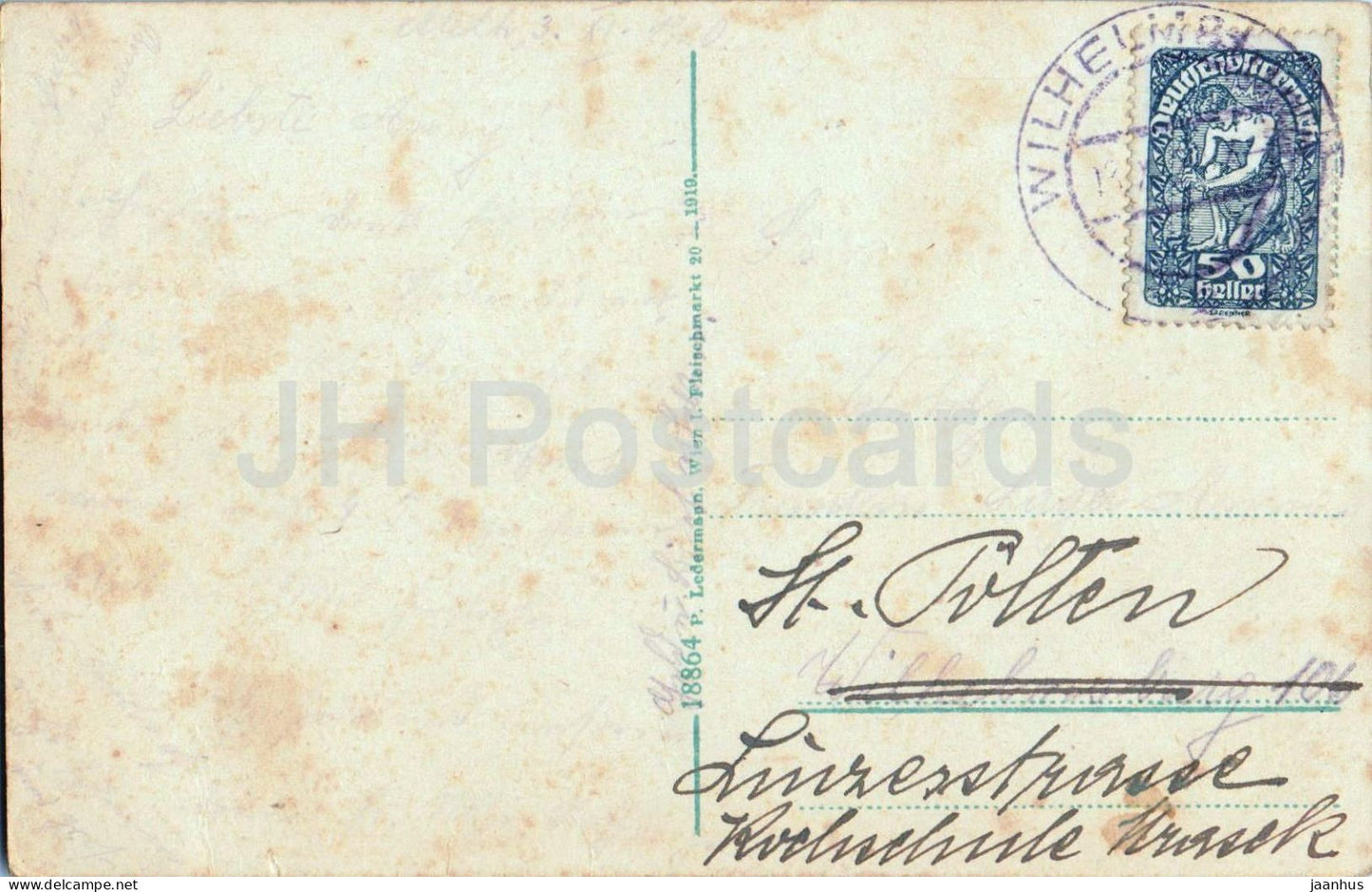 Melk an der Donau - P. P. Benediktiner-Abtei - monastery - river - 18864 - old postcard - 1919 - Austria - used