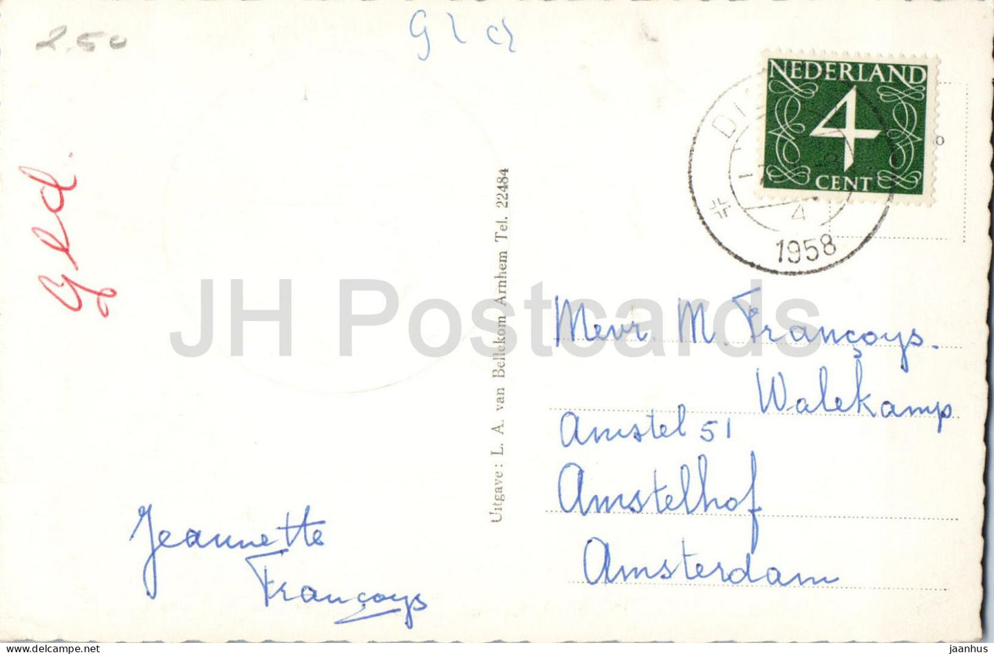 Groeten uit Dieren - Greetings - Carolinaberg - Carolinapark - old postcard - 1958 - Netherlands - used