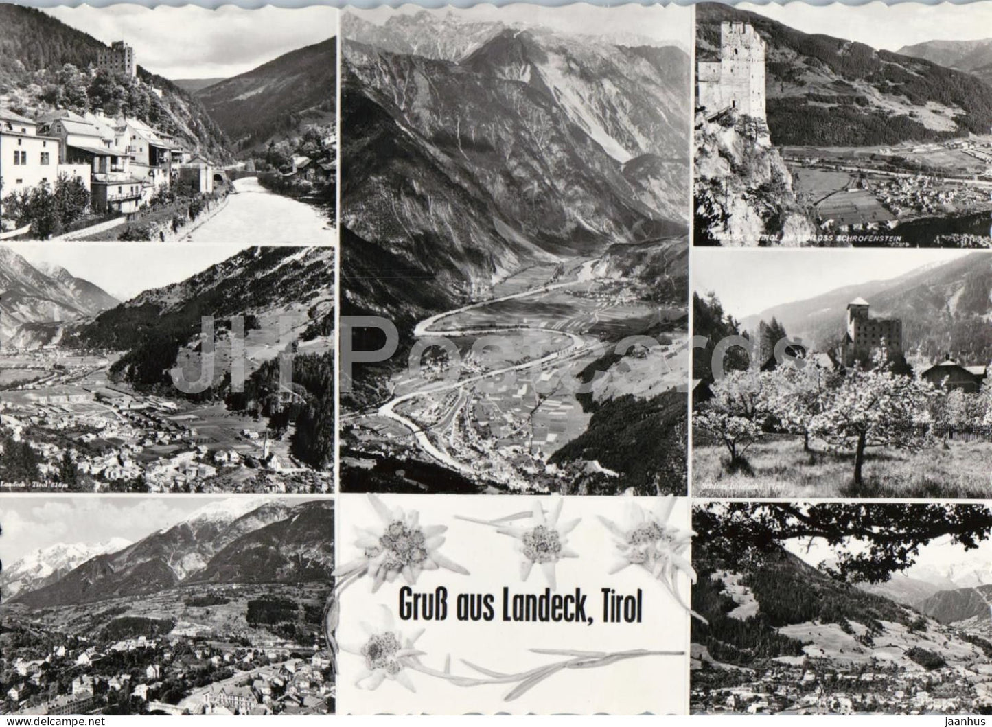 Gruss aus Landeck - Tirol - multiview - town views - castle - Inn valley - old postcard - Austria - unused - JH Postcards