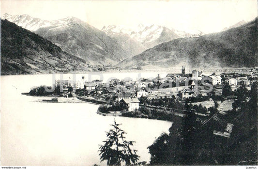 Zell am See g. d. Tauern - landscape -mountains - town view - 200 - old postcard - 1900s - Austria - used - JH Postcards