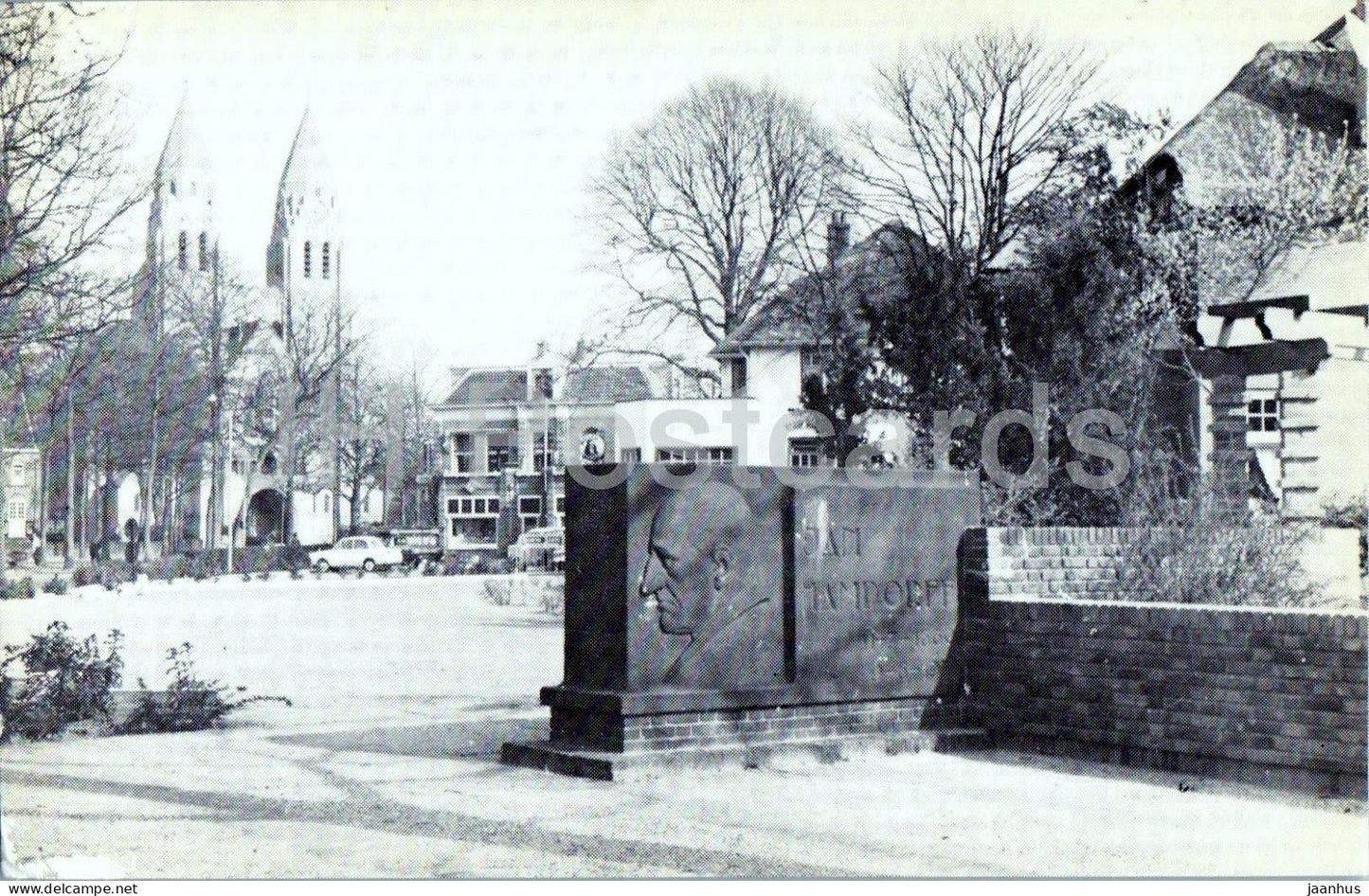 Uitgave - Feestweek Laren - monument - church - old postcard - Netherlands - unused - JH Postcards