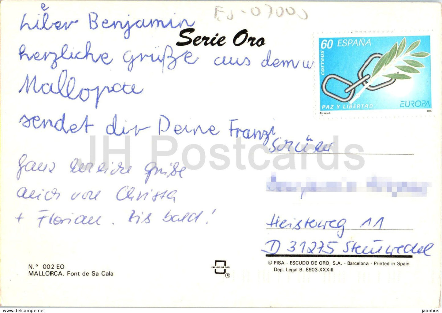 Mallorca Font de Sa Cala - rocky coast bay - hotel - panorama - 002 - 1990s - Spain - used