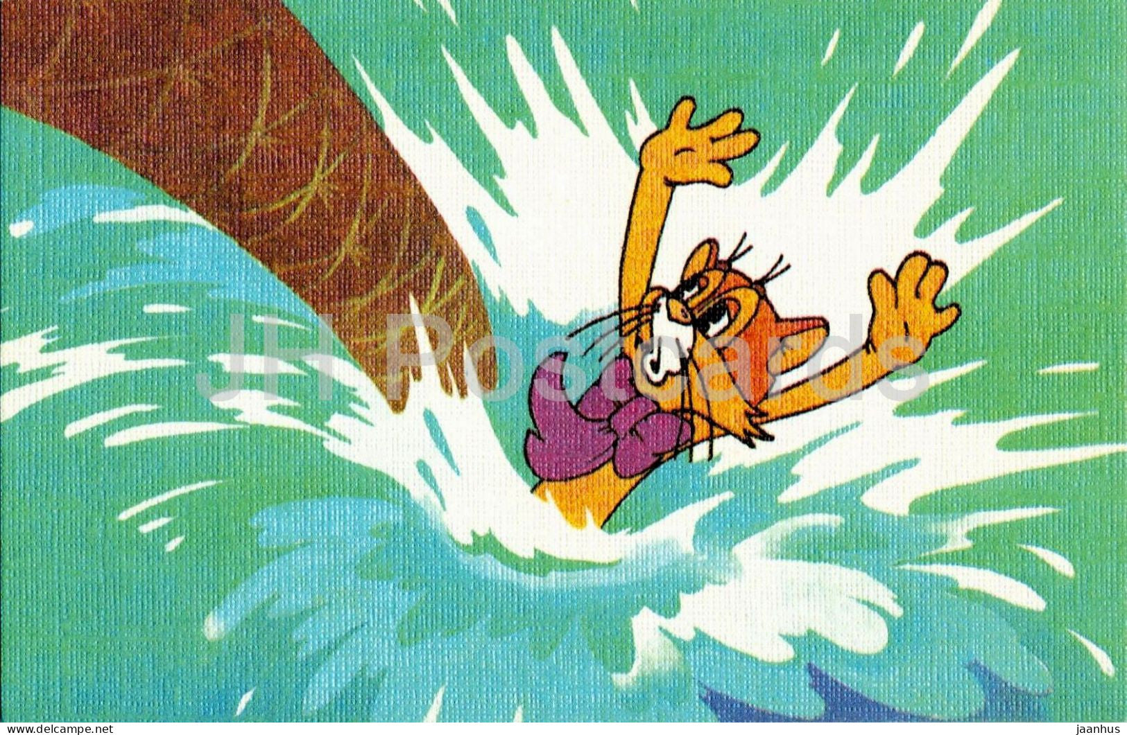 Leopold the Cat and the pirate mice - mouse - illustration - 10 - Russian cartoon art - 1986 - Russia - USSR - unused - JH Postcards