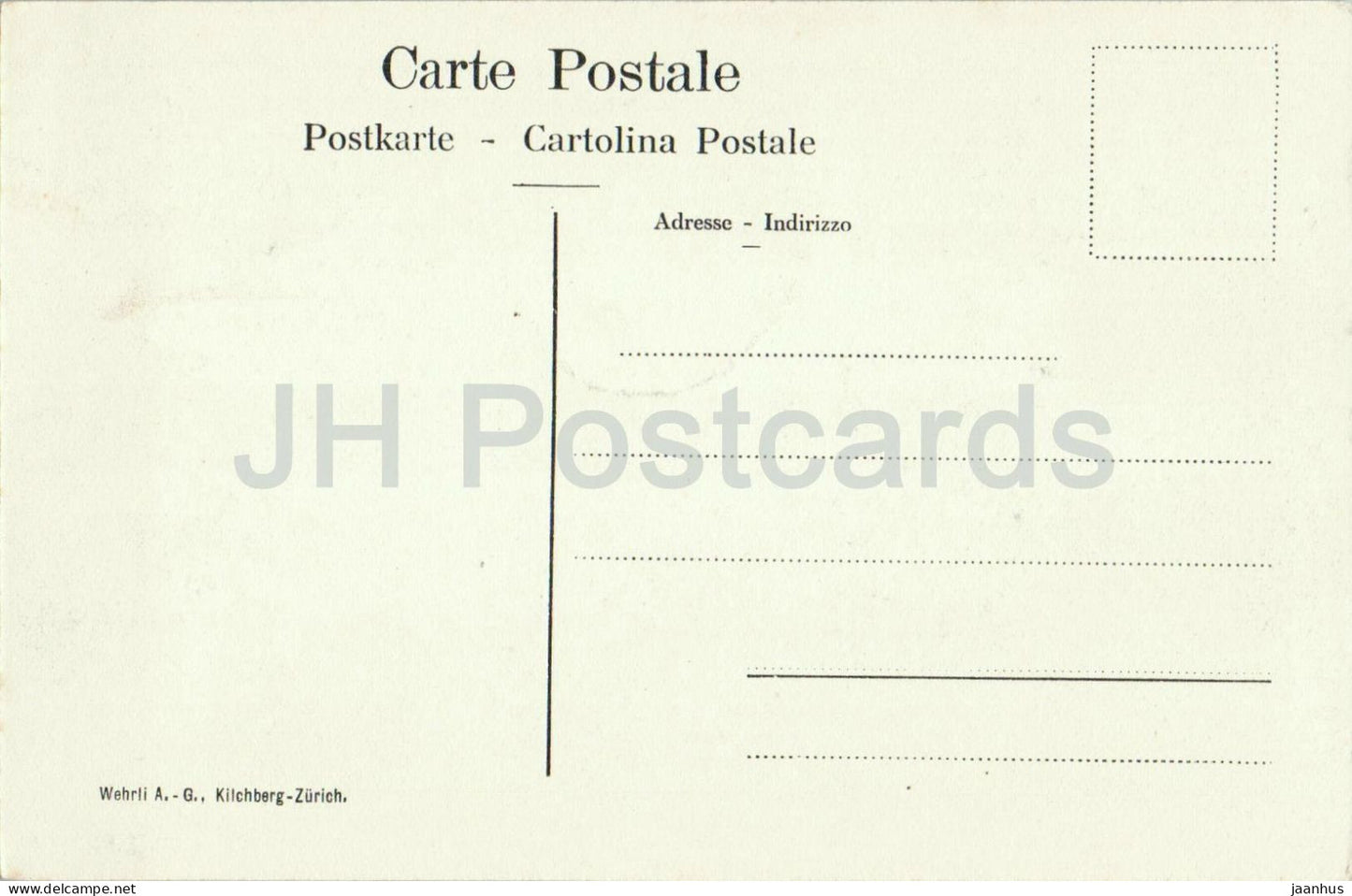 Interlaken und die Jungfrau - mountains - city - hotel - 13305 - old postcard - Switzerland - unused