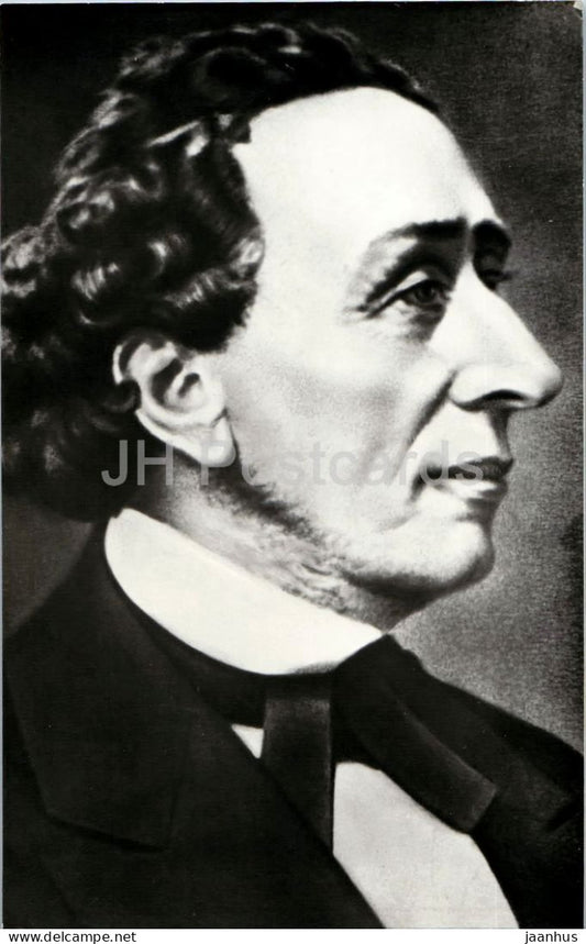 Hans Christian Andersen - Danish writer portrait - literature - 1979 - Russia - USSR - unused - JH Postcards