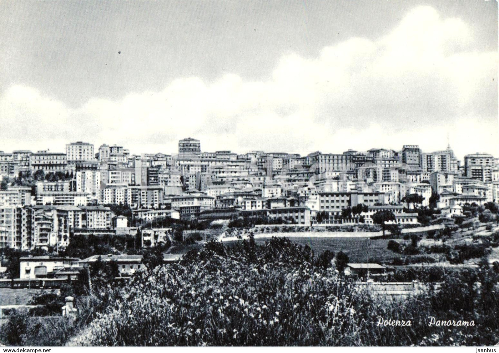 Potenza - Panorama - Vue generale - General view - hill town - urban panorama - old postcard - Italy - used - JH Postcards