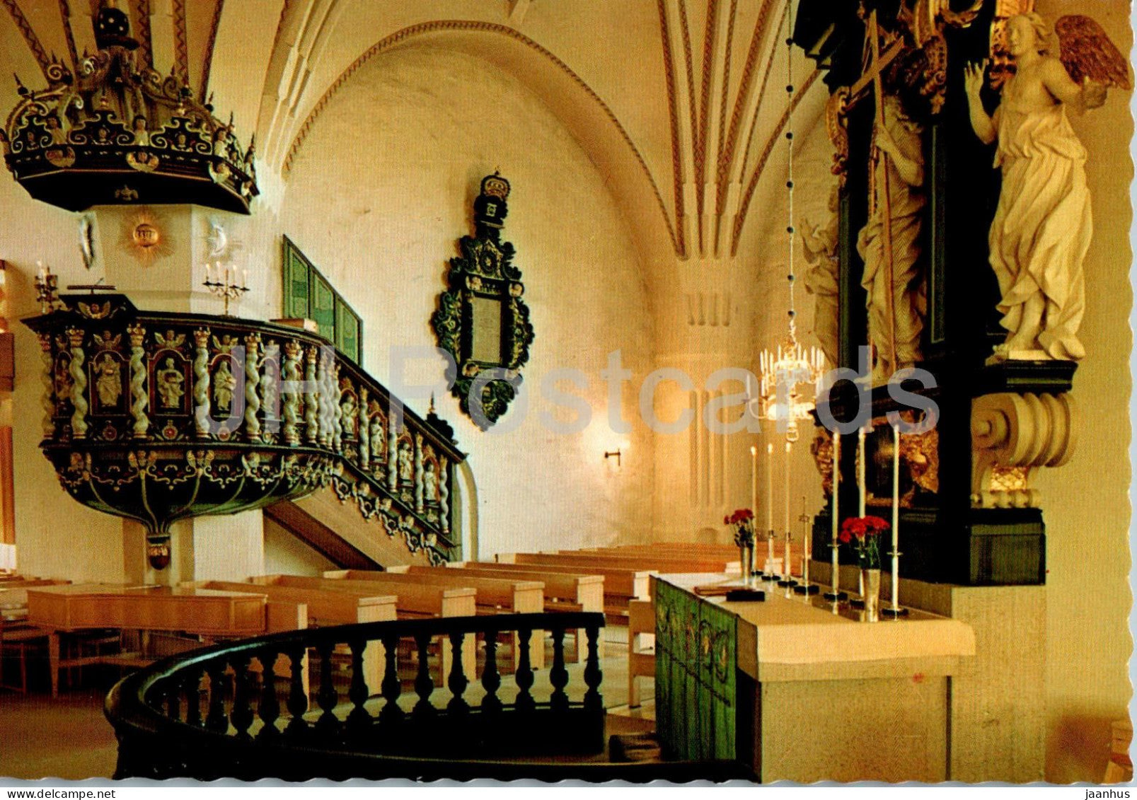 Ojebyn interior Kyrka - Ojeby - Altar piece - Pitea - church - 1814 - Sweden - unused - JH Postcards