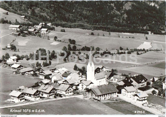 Krimml 1076 m u. d. M. - village view - church - Salzburg region - 296-3 - old postcard - Austria - unused - JH Postcards