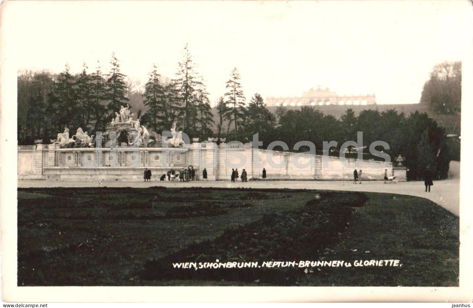 Wien - Vienna - Schonbrunn - Neptun-Brunnen u. Gloriette - 88542 - old postcard - 1930s - Austria - unused - JH Postcards