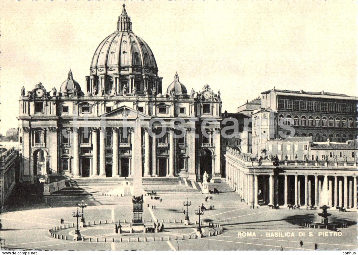 Roma - Rome - Piazza San Pietro - la Basilica - Vatican - Basilica - cathedral - old postcard - Italy - unused - JH Postcards