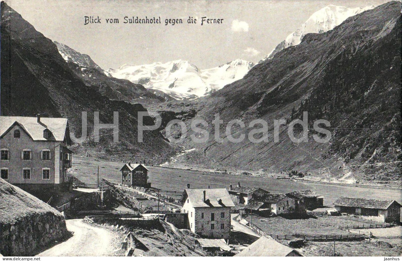 Blick vom Suldenhotel gegen die Ferner - landscape - mountains - hotel - old postcard - 1913 - Italy - unused - JH Postcards
