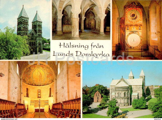 Halsning fran Lunds Domkyrka - Lund - cathedral - multiview - 5311 - Sweden - unused - JH Postcards