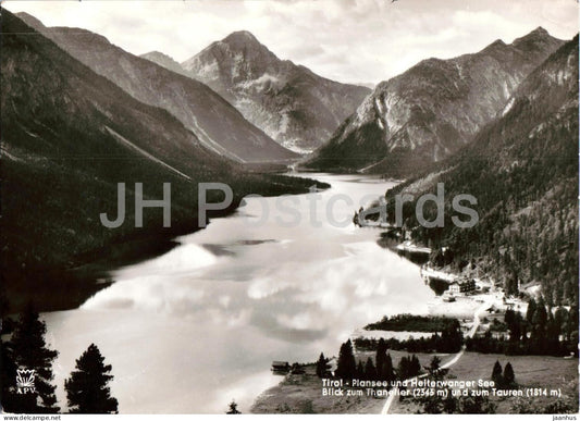 Tirol - Plansee und Heiterwanger See - Blick zum Thaneller 2343 m und zum Tauern - old postcard - Austria - unused - JH Postcards