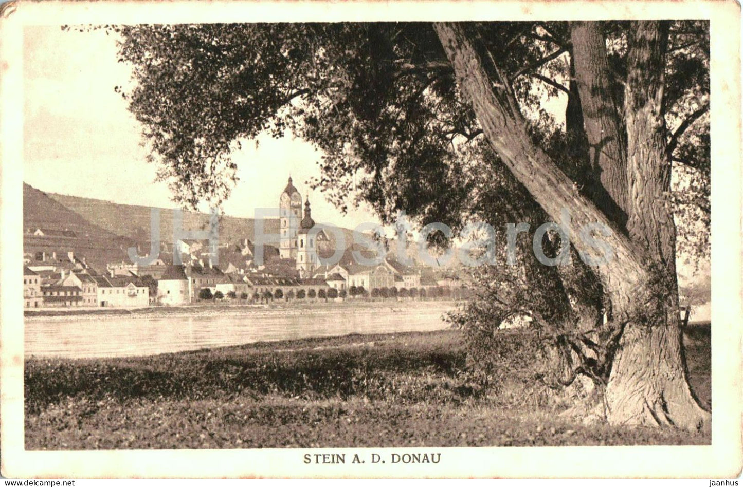 Stein a. d. Donau - town view - old postcard - 1915 - Austria - used - JH Postcards