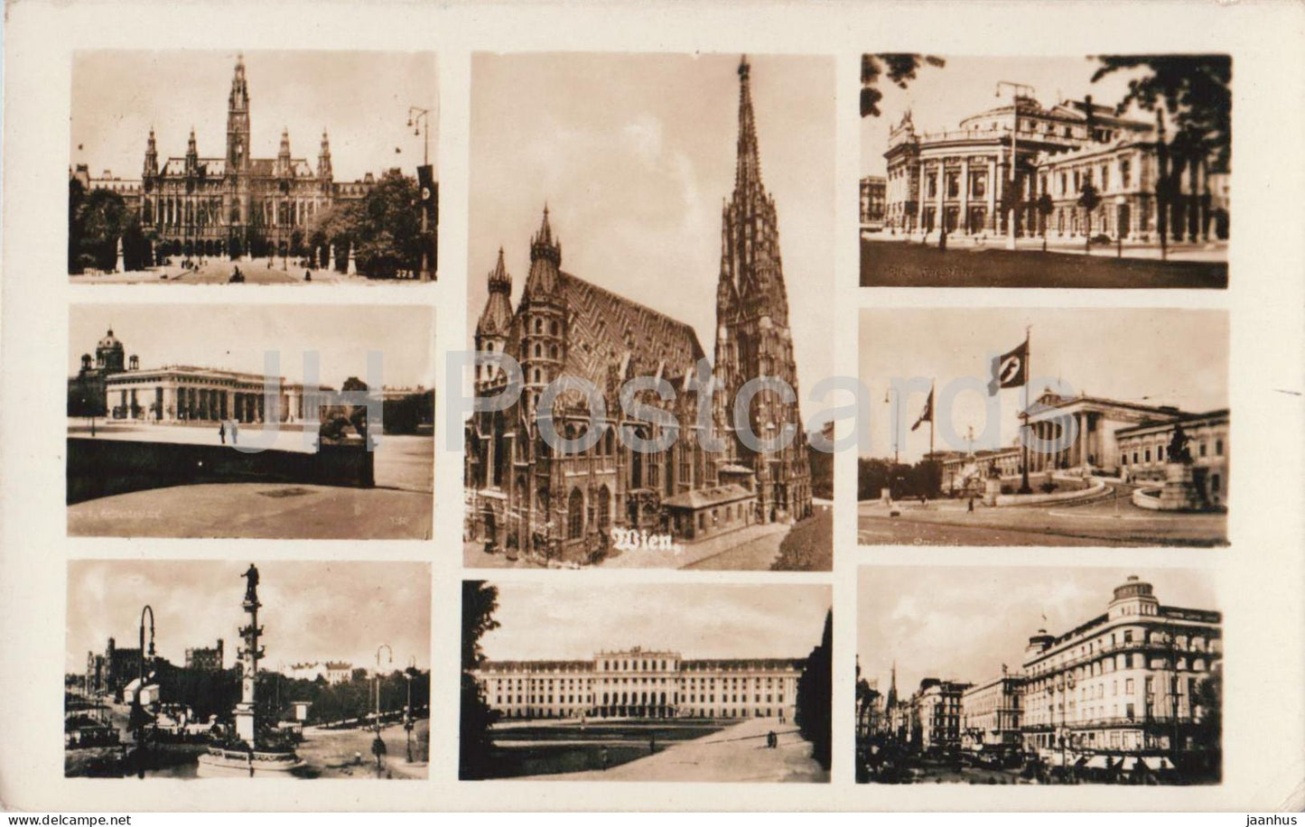 Wien - Vienna - multiview - old postcard - Austria - unused - JH Postcards