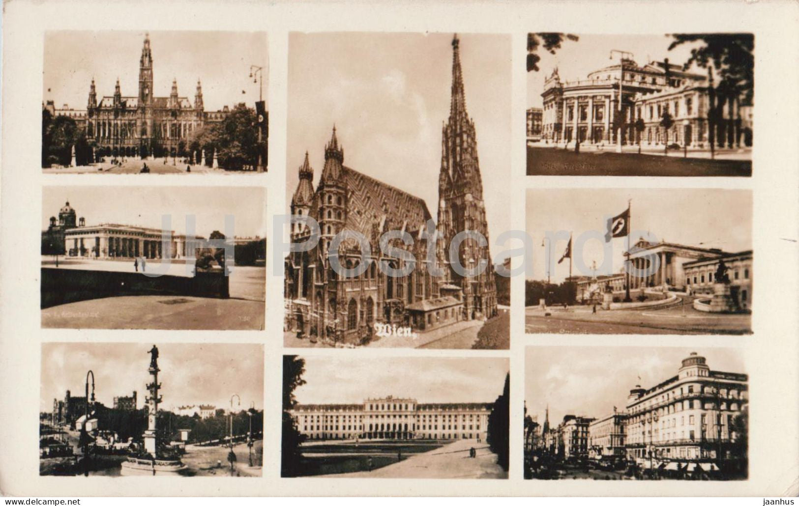 Wien - Vienna - multiview - old postcard - Austria - unused - JH Postcards
